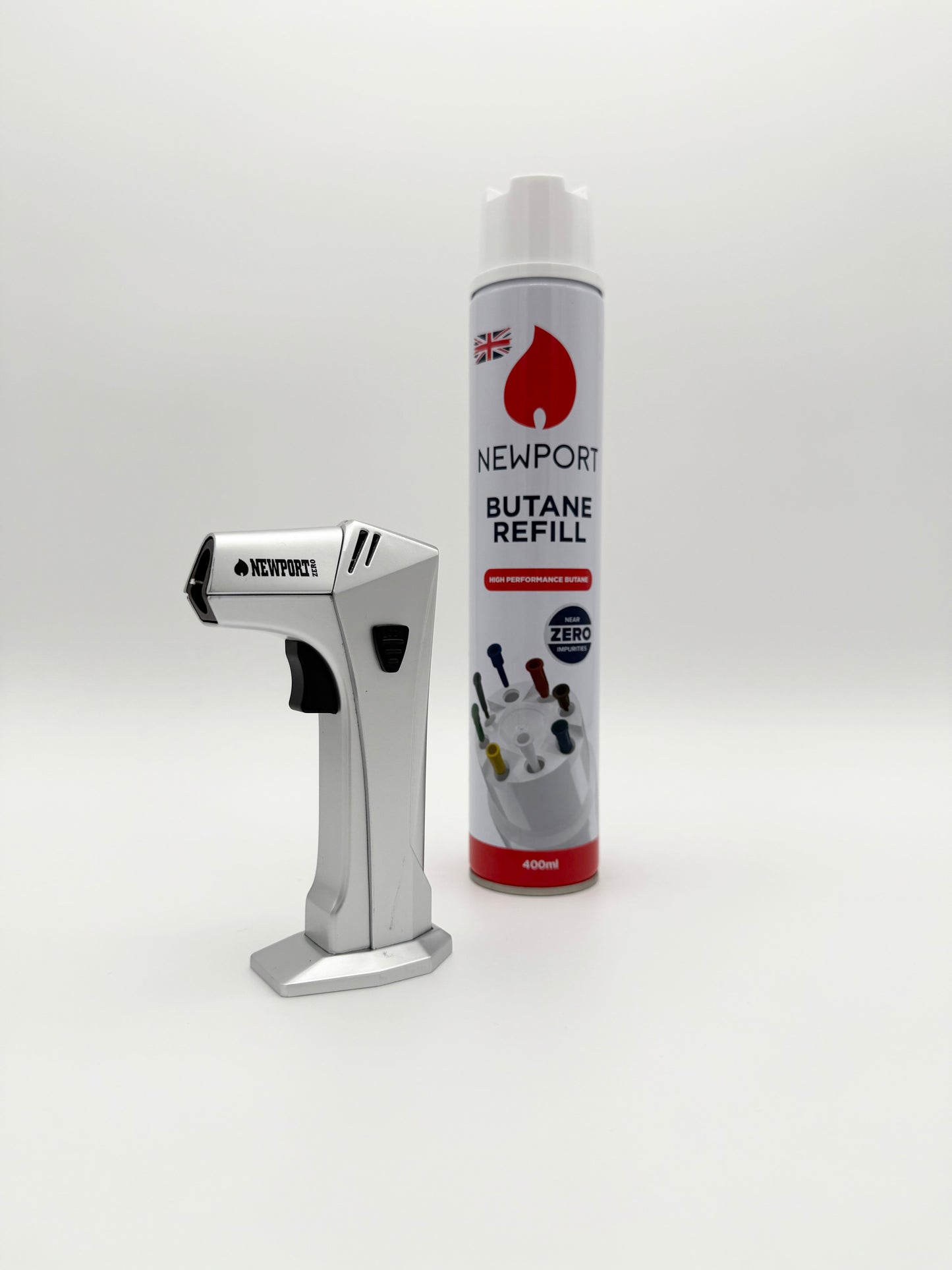 Newport Metal Butane Torch - Silver