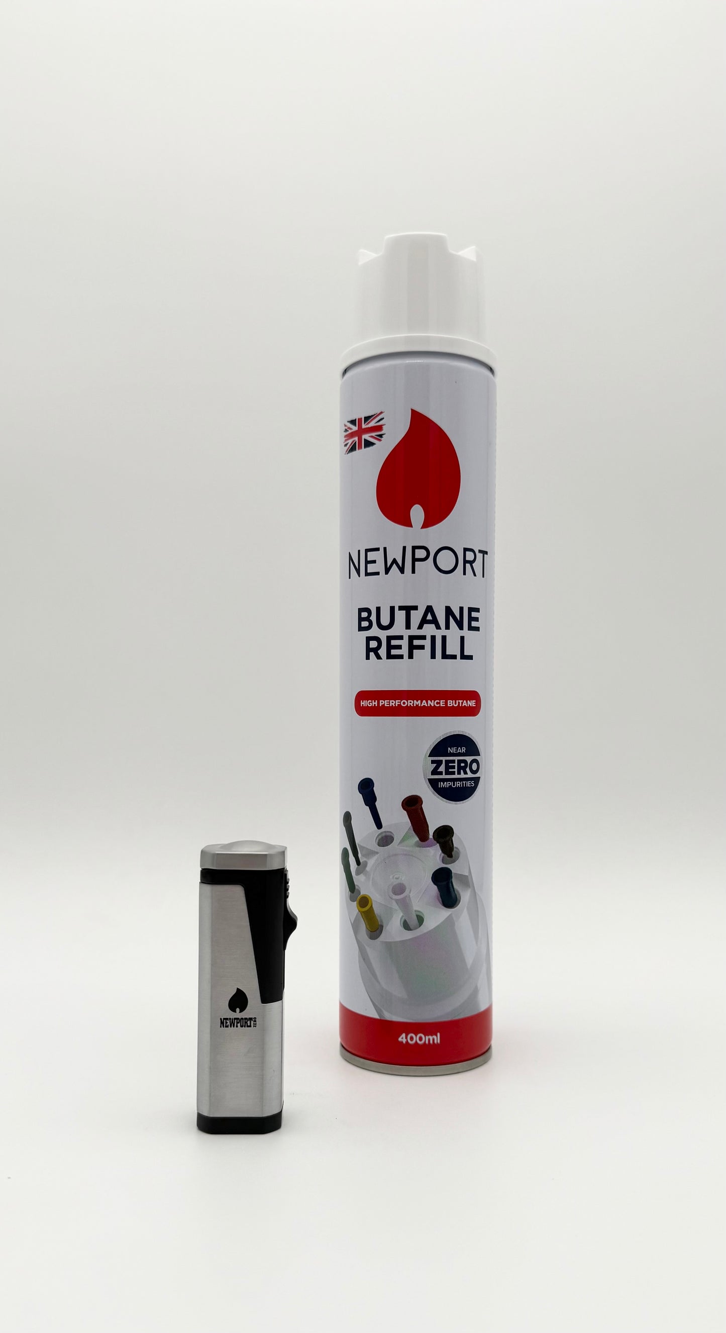 Newport Triple Flame Pocket Lighter - Silver