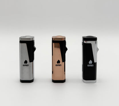 Newport Triple Flame Pocket Lighter - Black